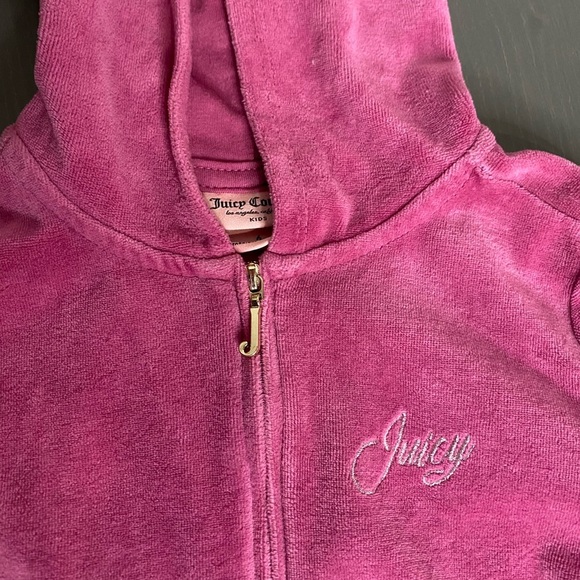 Girl’s Juicy Couture Velour Hoodie - Picture 4 of 8